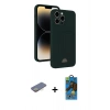 MARSİLYAN™- iPhone 13 Pro Max Kılıf Vadi Çizgi Prime - Siyah 18D Cam Ekran Koruyucu + Renkli Kamera Lens Koruma Cam - SI
