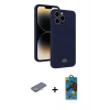 MARSİLYAN™- iPhone 13 Pro Max Kılıf Vadi Çizgi Prime - Siyah 18D Cam Ekran Koruyucu + Renkli Kamera Lens Koruma Cam - SI