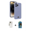 MARSİLYAN™- iPhone 13 Pro Max Kılıf Vadi Çizgi Prime - Siyah 18D Cam Ekran Koruyucu + Shine Kamera Lens - GD