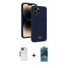 MARSİLYAN™- iPhone 13 Pro Max Kılıf Vadi Çizgi Prime - Siyah 18D Cam Ekran Koruyucu + Shine Kamera Lens - GD