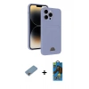 MARSİLYAN™- iPhone 13 Pro Max Kılıf Vadi Çizgi Prime - Siyah 18D Cam Ekran Koruyucu + Shine Kamera Lens Koruma Cam - GI