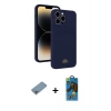 MARSİLYAN™- iPhone 13 Pro Max Kılıf Vadi Çizgi Prime - Siyah 18D Cam Ekran Koruyucu + Shine Kamera Lens Koruma Cam - GI