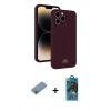 MARSİLYAN™- iPhone 13 Pro Max Kılıf Vadi Çizgi Prime - Siyah 18D Cam Ekran Koruyucu + Shine Kamera Lens Koruma Cam - GI