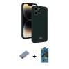 MARSİLYAN™- iPhone 13 Pro Max Kılıf Vadi Çizgi Prime - Siyah 18D Cam Ekran Koruyucu + Shine Kamera Lens Koruma Cam - GI