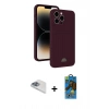 MARSİLYAN™- iPhone 13 Pro Max Kılıf Vadi Çizgi Prime - Siyah 18D Cam Ekran Koruyucu + Pers Alüminyum Kamera Lens - SABE