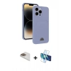 MARSİLYAN™- iPhone 13 Pro Max Kılıf Vadi Çizgi Prime - Siyah 3D Antistatik Cam Ekran Koruyucu + Pers Alüminyum Kamera Lens - GD