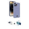 MARSİLYAN™- iPhone 13 Pro Max Kılıf Vadi Çizgi Prime - Siyah 3D Antistatik Cam Ekran Koruyucu + Pers Alüminyum Kamera Lens - LT