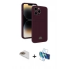 MARSİLYAN™- iPhone 13 Pro Max Kılıf Vadi Çizgi Prime - Siyah 3D Antistatik Cam Ekran Koruyucu + Pers Alüminyum Kamera Lens - GD