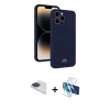 MARSİLYAN™- iPhone 13 Pro Max Kılıf Vadi Çizgi Prime - Siyah 3D Antistatik Cam Ekran Koruyucu + Pers Alüminyum Kamera Lens - LT
