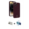 MARSİLYAN™- iPhone 13 Pro Max Kılıf Vadi Çizgi Prime - Siyah 3D Antistatik Cam Ekran Koruyucu + Rainbow Kamera Lens Koruma Cam - REGD