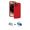 MARSİLYAN™- iPhone 13 Pro Max Kılıf Vadi Çizgi Prime - Siyah 3D Antistatik Cam Ekran Koruyucu + Rainbow Kamera Lens Koruma Cam - REGD