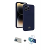 MARSİLYAN™- iPhone 13 Pro Max Kılıf Vadi Çizgi Prime - Siyah 3D Antistatik Cam Ekran Koruyucu + Rainbow Kamera Lens Koruma Cam - MI