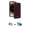 MARSİLYAN™- iPhone 13 Pro Max Kılıf Vadi Çizgi Prime - Siyah 3D Antistatik Cam Ekran Koruyucu + Rainbow Kamera Lens Koruma Cam - MI