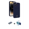 MARSİLYAN™- iPhone 13 Pro Max Kılıf Vadi Çizgi Prime - Siyah 3D Antistatik Cam Ekran Koruyucu + Renkli Kamera Lens Koruma Cam - YL