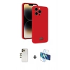 MARSİLYAN™- iPhone 13 Pro Max Kılıf Vadi Çizgi Prime - Siyah 3D Antistatik Cam Ekran Koruyucu + Shine Kamera Lens - GD