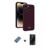 MARSİLYAN™- iPhone 13 Pro Max Kılıf Vadi Çizgi Prime - Siyah 3D Antistatik Hayalet Cam Ekran Koruyucu + Açık Yeşil Metal Kamera Lens Koruma Cam