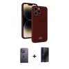 MARSİLYAN™- iPhone 13 Pro Max Kılıf Vadi Çizgi Prime - Siyah 3D Antistatik Hayalet Cam Ekran Koruyucu + Neon Fosforlu Kamera Lens - BZ