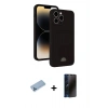 MARSİLYAN™- iPhone 13 Pro Max Kılıf Vadi Çizgi Prime - Siyah 3D Antistatik Hayalet Cam Ekran Koruyucu + Shine Kamera Lens Koruma Cam - MI
