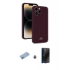 MARSİLYAN™- iPhone 13 Pro Max Kılıf Vadi Çizgi Prime - Siyah 3D Antistatik Hayalet Cam Ekran Koruyucu + Shine Kamera Lens Koruma Cam - MI