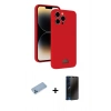 MARSİLYAN™- iPhone 13 Pro Max Kılıf Vadi Çizgi Prime - Siyah 3D Antistatik Hayalet Cam Ekran Koruyucu + Shine Kamera Lens Koruma Cam - MI