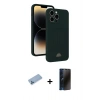 MARSİLYAN™- iPhone 13 Pro Max Kılıf Vadi Çizgi Prime - Siyah 3D Antistatik Hayalet Cam Ekran Koruyucu + Shine Kamera Lens Koruma Cam - MI