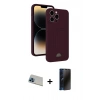 MARSİLYAN™- iPhone 13 Pro Max Kılıf Vadi Çizgi Prime - Siyah 3D Antistatik Hayalet Cam Ekran Koruyucu + Rainbow Kamera Lens Koruma Cam - MI