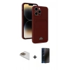 MARSİLYAN™- iPhone 13 Pro Max Kılıf Vadi Çizgi Prime - Siyah 3D Antistatik Hayalet Cam Ekran Koruyucu + Pers Alüminyum Kamera Lens - GD
