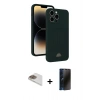 MARSİLYAN™- iPhone 13 Pro Max Kılıf Vadi Çizgi Prime - Siyah 3D Antistatik Hayalet Cam Ekran Koruyucu + Pers Alüminyum Kamera Lens - GD