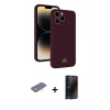 MARSİLYAN™- iPhone 13 Pro Max Kılıf Vadi Çizgi Prime - Siyah 3D Antistatik Hayalet Cam Ekran Koruyucu + Renkli Kamera Lens Koruma Cam - SI