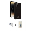 MARSİLYAN™- iPhone 13 Pro Max Kılıf Vadi Çizgi Prime - Siyah 6D Mat Seramik Hayalet Nano Ekran Koruyucu + Pers Alüminyum Kamera Lens - LT