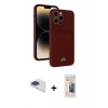 MARSİLYAN™- iPhone 13 Pro Max Kılıf Vadi Çizgi Prime - Siyah 6D Mat Seramik Hayalet Nano Ekran Koruyucu + Pers Alüminyum Kamera Lens - LT