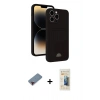 MARSİLYAN™- iPhone 13 Pro Max Kılıf Vadi Çizgi Prime - Siyah 6D Mat Seramik Hayalet Nano Ekran Koruyucu + Kırmızı Metal Kamera Lens Koruma Cam