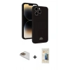 MARSİLYAN™- iPhone 13 Pro Max Kılıf Vadi Çizgi Prime - Siyah 6D Mat Seramik Hayalet Nano Ekran Koruyucu + Pers Alüminyum Kamera Lens - GD