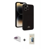 MARSİLYAN™- iPhone 13 Pro Max Kılıf Vadi Çizgi Prime - Siyah 6D Mat Seramik Hayalet Nano Ekran Koruyucu + Pers Alüminyum Kamera Lens - GI