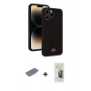 MARSİLYAN™- iPhone 13 Pro Max Kılıf Vadi Çizgi Prime - Siyah 6D Mat Seramik Hayalet Nano Ekran Koruyucu + Renkli Kamera Lens Koruma Cam - MI
