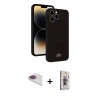 MARSİLYAN™- iPhone 13 Pro Max Kılıf Vadi Çizgi Prime - Siyah Bilvis 3D Cam Ekran Koruyucu + Pers Alüminyum Kamera Lens - GI
