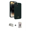 MARSİLYAN™- iPhone 13 Pro Max Kılıf Vadi Çizgi Prime - Siyah Bilvis 3D Cam Ekran Koruyucu + Rainbow Kamera Lens Koruma Cam - BZ