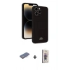 MARSİLYAN™- iPhone 13 Pro Max Kılıf Vadi Çizgi Prime - Siyah Bilvis 3D Cam Ekran Koruyucu + Renkli Kamera Lens Koruma Cam - MI