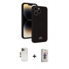 MARSİLYAN™- iPhone 13 Pro Max Kılıf Vadi Çizgi Prime - Siyah Bilvis 3D Cam Ekran Koruyucu + Shine Kamera Lens - GD