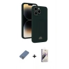 MARSİLYAN™- iPhone 13 Pro Max Kılıf Vadi Çizgi Prime - Siyah Bilvis 3D Mat Cam Ekran Koruyucu + Metal Kamera Lens Koruma Cam - AKYL