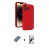 MARSİLYAN™- iPhone 13 Pro Max Kılıf Vadi Çizgi Prime - Siyah Bilvis 3D Mat Cam Ekran Koruyucu + Metal Kamera Lens Koruma Cam - AKYL