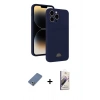 MARSİLYAN™- iPhone 13 Pro Max Kılıf Vadi Çizgi Prime - Siyah Bilvis 3D Mat Cam Ekran Koruyucu + Metal Kamera Lens Koruma Cam - AKYL