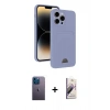 MARSİLYAN™- iPhone 13 Pro Max Kılıf Vadi Çizgi Prime - Siyah Bilvis 3D Mat Cam Ekran Koruyucu + Neon Fosforlu Kamera Lens - MI