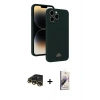 MARSİLYAN™- iPhone 13 Pro Max Kılıf Vadi Çizgi Prime - Siyah Bilvis 3D Mat Cam Ekran Koruyucu + Raze Metal Kamera Lens - GD