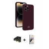 MARSİLYAN™- iPhone 13 Pro Max Kılıf Vadi Çizgi Prime - Siyah Bilvis 3D Mat Cam Ekran Koruyucu + Raze Metal Kamera Lens - GD
