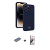 MARSİLYAN™- iPhone 13 Pro Max Kılıf Vadi Çizgi Prime - Siyah Bilvis 3D Mat Cam Ekran Koruyucu + Renkli Kamera Lens Koruma Cam - MI