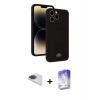 MARSİLYAN™- iPhone 13 Pro Max Kılıf Vadi Çizgi Prime - Siyah Bilvis 5in1 3D Magic Cam Ekran Koruyucu + Pers Alüminyum Kamera Lens - LT