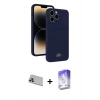 MARSİLYAN™- iPhone 13 Pro Max Kılıf Vadi Çizgi Prime - Siyah Bilvis 5in1 3D Magic Cam Ekran Koruyucu + Mor Rainbow Kamera Lens Koruma Cam