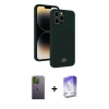 MARSİLYAN™- iPhone 13 Pro Max Kılıf Vadi Çizgi Prime - Siyah Bilvis 5in1 3D Magic Cam Ekran Koruyucu + Neon Fosforlu Kamera Lens - YL