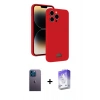 MARSİLYAN™- iPhone 13 Pro Max Kılıf Vadi Çizgi Prime - Siyah Bilvis 5in1 3D Magic Cam Ekran Koruyucu + Neon Fosforlu Kamera Lens - MI